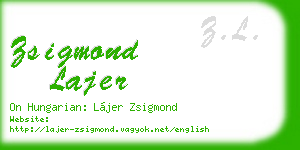 zsigmond lajer business card